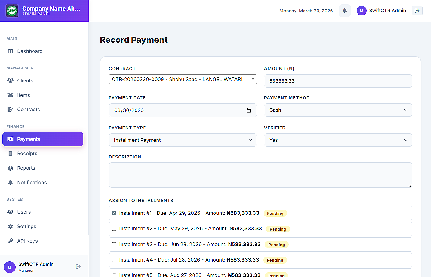 payments